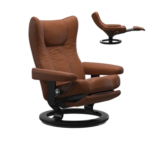 Stressless Wing Classic - Power leg / back - New Cognac Paloma læder